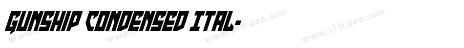 Gunship Condensed Ital字体转换